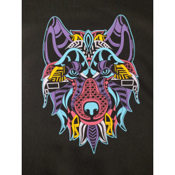 Trippin Balls Abstract Wolf
